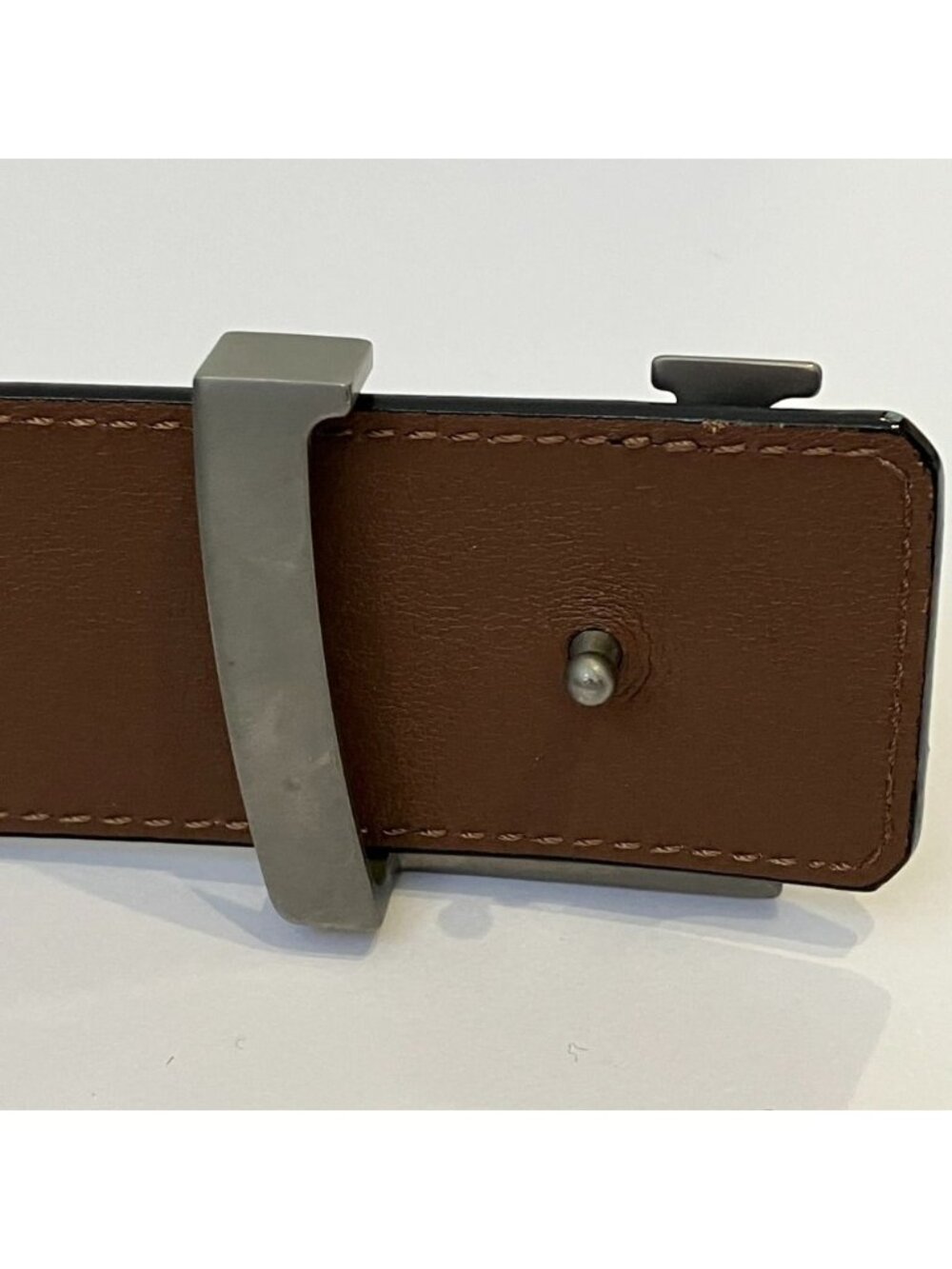 Louis Vuitton Ceinture LV Initial Pyramid Monogram Illusion Leather Belt Black - Picture 6 of 12